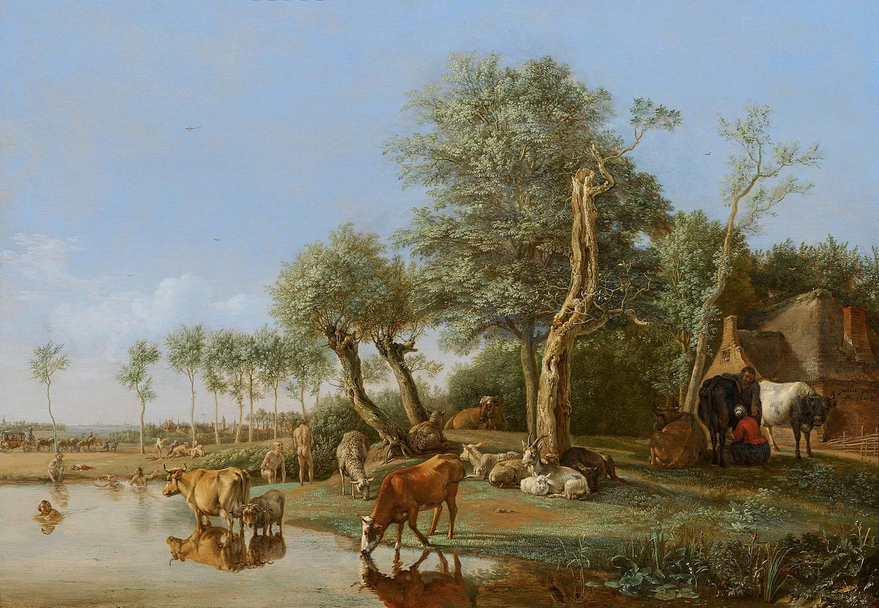 La mucca che riflette - Building Mauritshuis, L'Aia